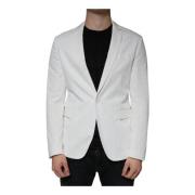 Hvid Slim Fit Formel Blazer