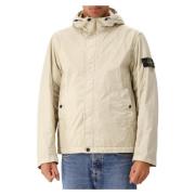 Beige Kort Parka Windjack Sand