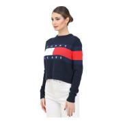 Farveblok rullekrave sweater