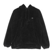 Sort Polar Fleece Hoodie med Sherpa