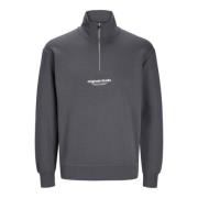 Afslappet pasform kvart zip sweatshirt