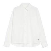 Hvid Oversized Bomuld Poplin Skjorte