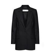 Klassisk Sort Lang Blazer