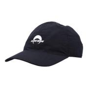 Sort Nylon Baseball Cap Med Buet Skygge