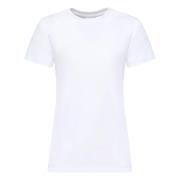 Hvid T-shirt med broderet logo