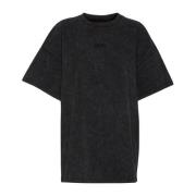 Sort Vasket Oversize Tee Top