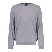 Elastisk Uld Pullover Slim-Fit Moderne