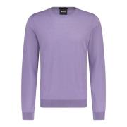 Elastisk Uld Pullover Slim Fit