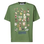 Grøn Diorama Print T-shirt