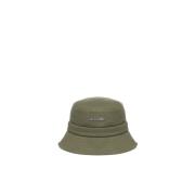 Khaki Bucket Hat med Metal Logo