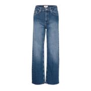 Blå Denim Wide Leg Jeans