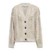 Netstrik V-hals Sweater Beige