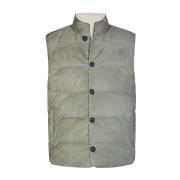 Vendbar Suede og Bomuld Gilet