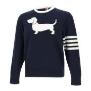 Omvendt Jersey Pullover Navy Blå