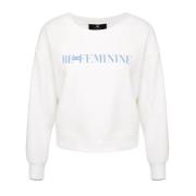 Casual Be Feminine Sweatshirt med Brysttryk