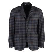 Blazer i kashmirblanding med to knapper