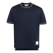 Bomuld Crew-neck T-shirt med Tricolor Detalje