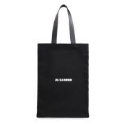 Læder Canvas Tote Taske