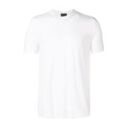 Hvid Slim Fit T-shirt med Broderet Logo