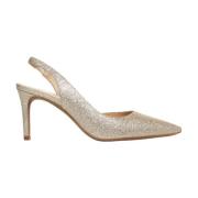 Guld Glitrende Slingback Pump