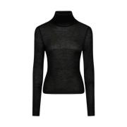 Silk/Uld Blandings Turtleneck Sweater