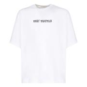 Hvid Logo Print T-shirts og Polos