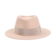 Beige Uldfilt Hat