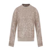 Paillet Linned Silke Beige Sweater