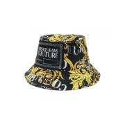 Sort/Guld Bucket Hat med Logo