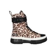 Leopard Print Canvas Sneakers