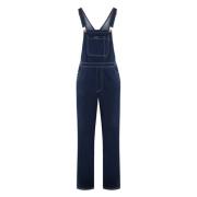 Denim Overall med Kontrastsyning