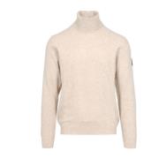 Uld og cashmere blanding sweater med lapper