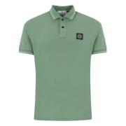 Grøn Bomuld Polo Skjorte Slim Fit