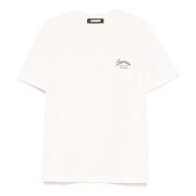 Pink Crew Neck T-shirt med Logo