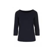 Globe Rib Bluse med 3/4 Ærme