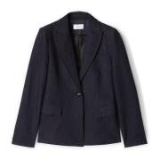 Enkeltknap denim blazer