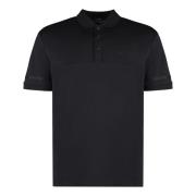 Bomuld Polo Shirt med Ribbede Kanter