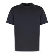 Ribbet Bomuld Crew-Neck T-shirt