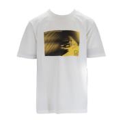 Grafisk Print Bomuld T-shirt