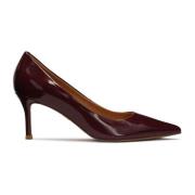 Maroon lakerede pumps