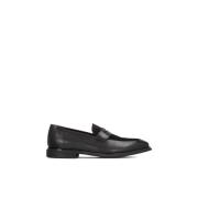 Elegant Sorte Læder Loafers