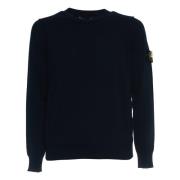 Herre Crew Neck Sweater i Blå