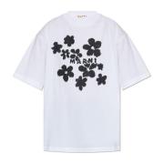 T-shirt med blomstermotiv