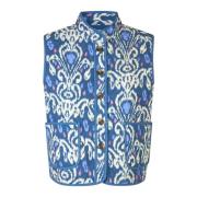 Quiltet Grafisk Print Vest