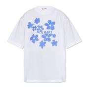 T-shirt med blomstermotiv