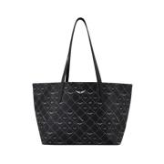 Sort Monogram Tote - Syntetisk Materiale