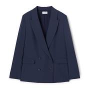 Oversized dobbeltradet blazer