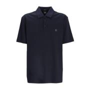 Merceriseret Polo Skjorte Navy Monogram