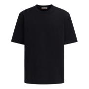 Sort Bomuld Crew Neck T-shirt