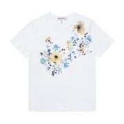 Blomsterprint Hvid T-shirt